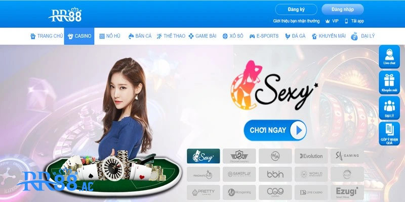 Casino tại RR88 mang đến trải nghiệm giải trí sang chảnh